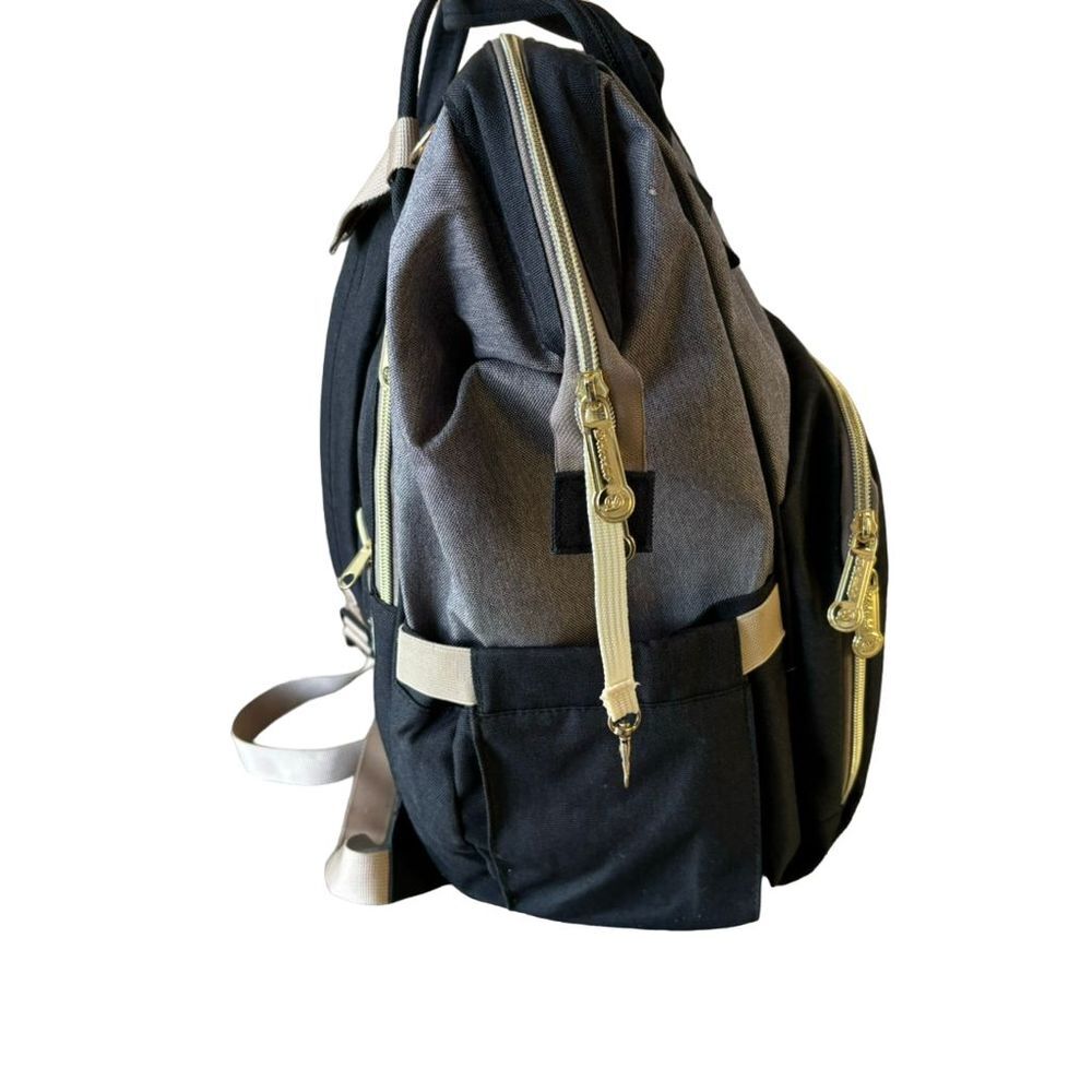 Large Diaper Bag Backpack Insulated Pockets Unisex Black - Picture 5 of 9